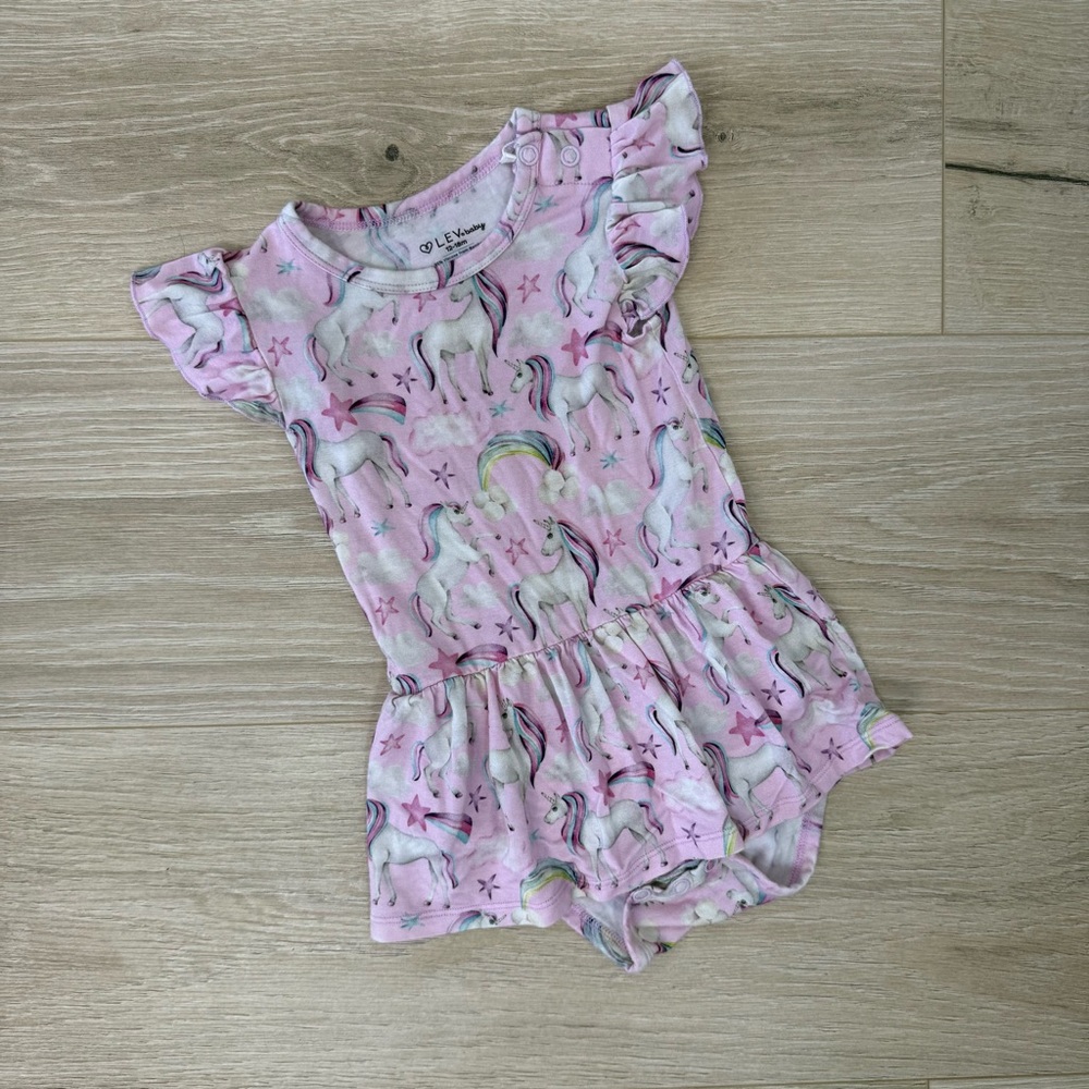 Lev Baby Unicorn Bamboo Twirl Dress